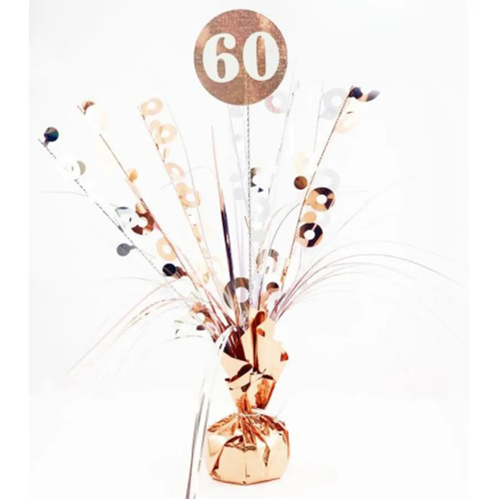 Alpen Decrotex Centrepiece Weight 60 Birthday Rose Gold 165g 207367