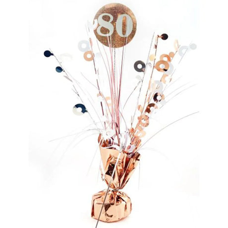 Alpen Decrotex Centrepiece Weight 80 Birthday Rose Gold 165g 207369