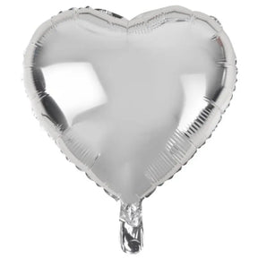 Alpen Decrotex Foil Balloon Heart Silver 18in 215340