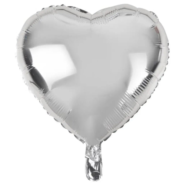 Alpen Decrotex Foil Balloon Heart Silver 18in 215340