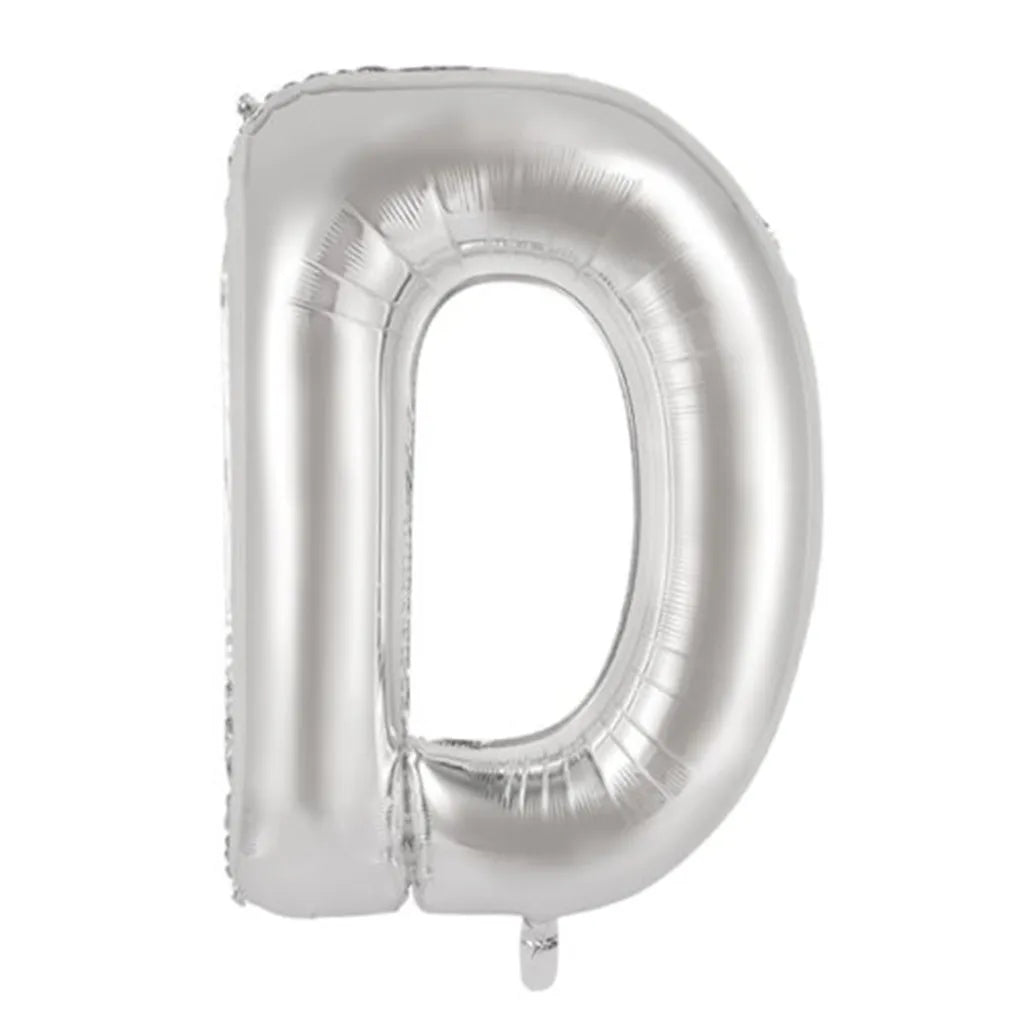 Alpen Decrotex Foil Balloon Letter D Silver 34in 213903