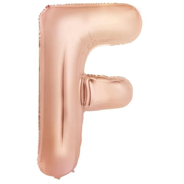 Alpen Decrotex Foil Balloon Letter F Rose Gold 34in 213975