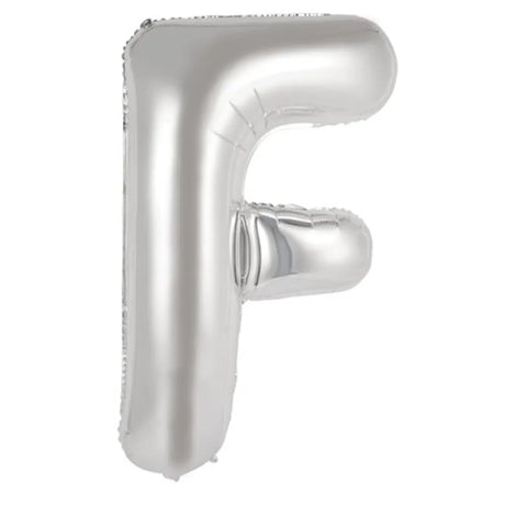 Alpen Decrotex Foil Balloon Letter F Silver 34in 213905