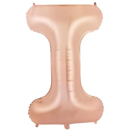 Alpen Decrotex Foil Balloon Letter I Rose Gold 34in 213978