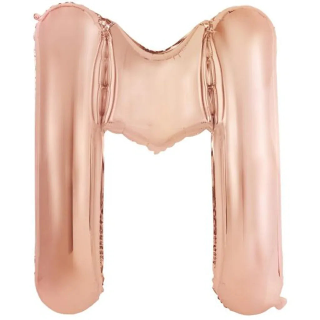 Alpen Decrotex Foil Balloon Letter M Rose Gold 34in 213982
