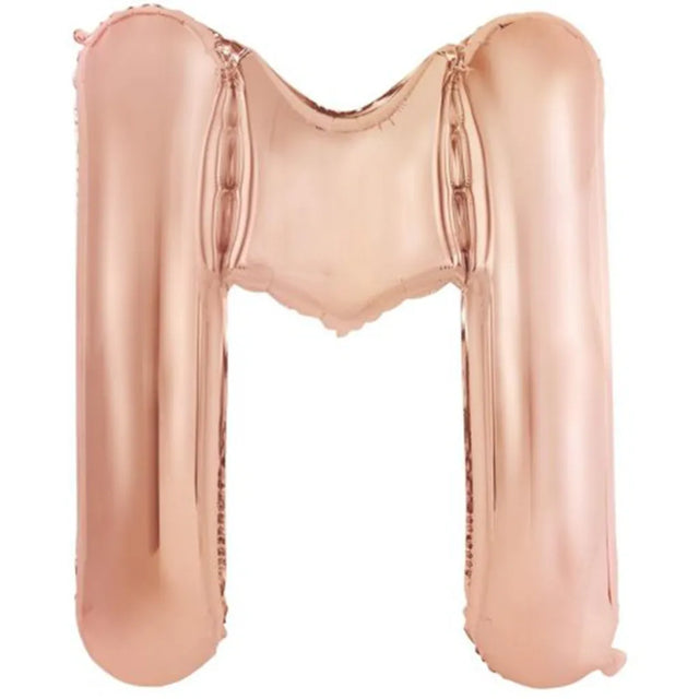 Alpen Decrotex Foil Balloon Letter M Rose Gold 34in 213982