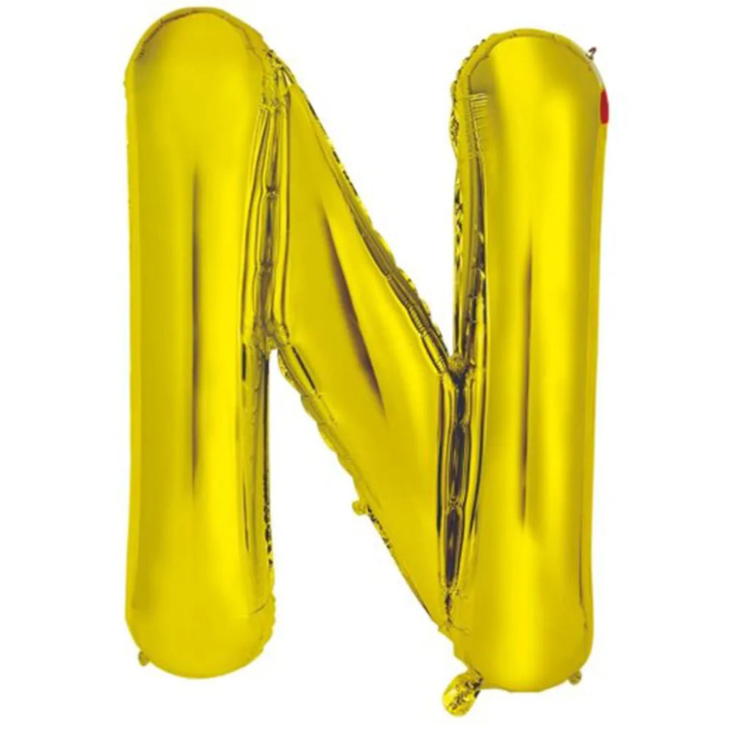 Alpen Decrotex Foil Balloon Letter N Gold 34in 213953