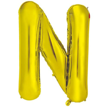 Alpen Decrotex Foil Balloon Letter N Gold 34in 213953