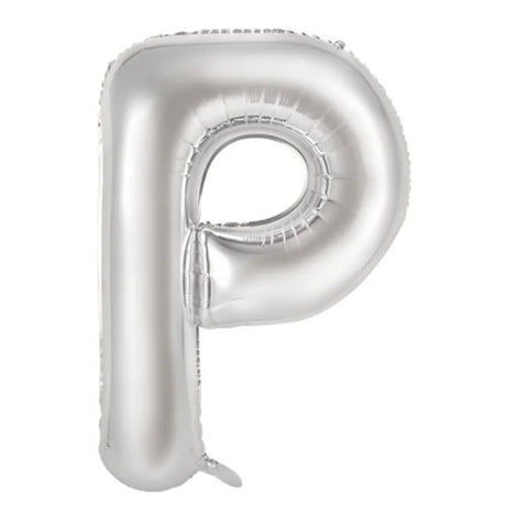Alpen Decrotex Foil Balloon Letter P Silver 34in 213915