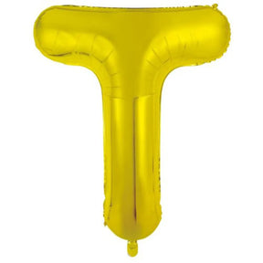 Alpen Decrotex Foil Balloon Letter T Gold 34in 213959