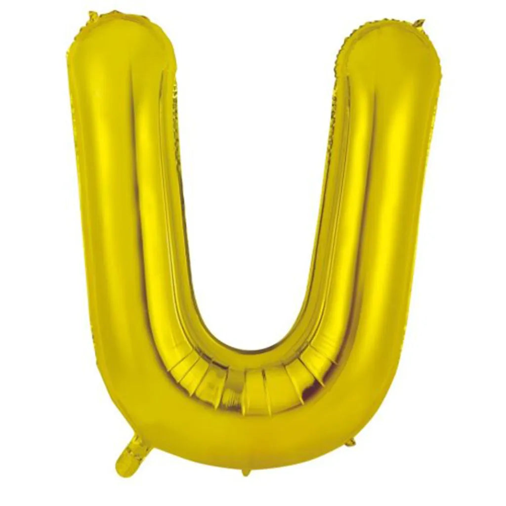 Alpen Decrotex Foil Balloon Letter U Gold 34in 213960
