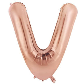 Alpen Decrotex Foil Balloon Letter V Rose Gold 34in 213991