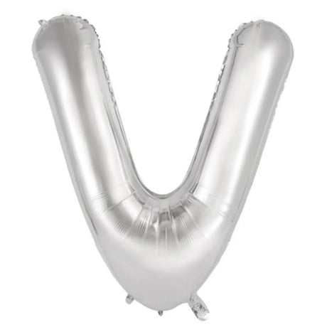 Alpen Decrotex Foil Balloon Letter V Silver 34in 213921