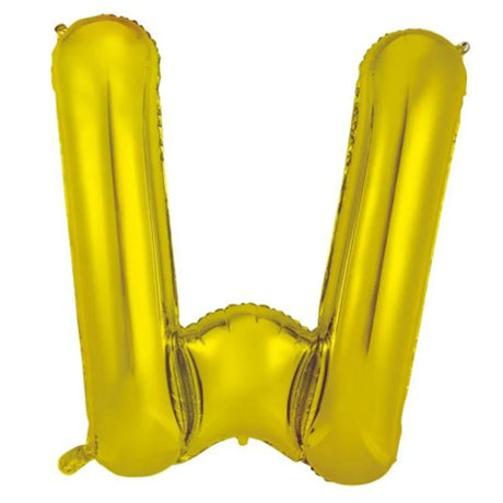 Alpen Decrotex Foil Balloon Letter W Gold 34in 213962