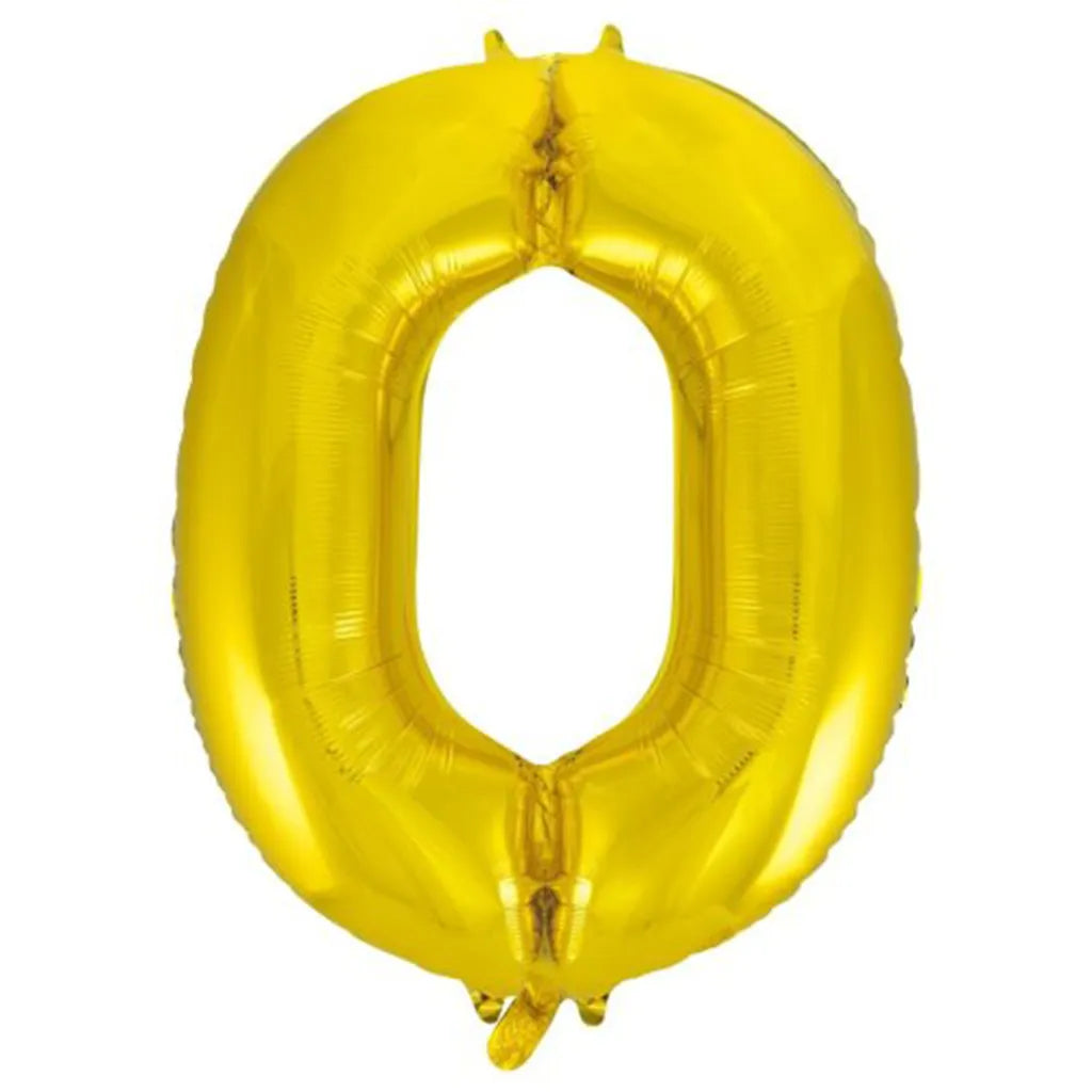 Alpen Decrotex Foil Balloon Number 0 Gold 34in 213710