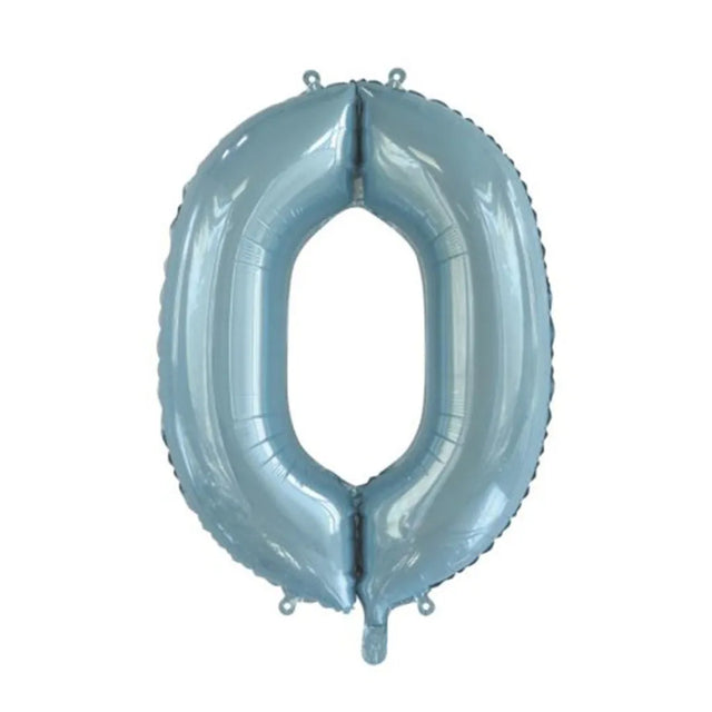 Alpen Decrotex Foil Balloon Number 0 Light Blue 34in 213750