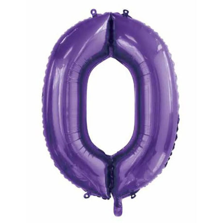 Alpen Decrotex Foil Balloon Number 0 Purple 34in 213840