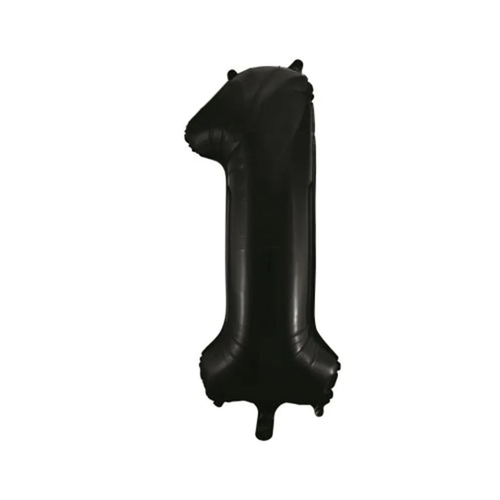 Alpen Decrotex Foil Balloon Number 1 Black 34in 213781