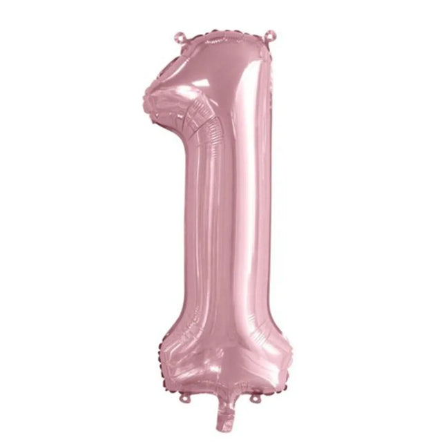 Alpen Decrotex Foil Balloon Number 1 Light Pink 34in 213761