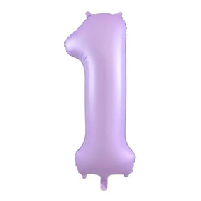 Alpen Decrotex Foil Balloon Number 1 Matte Lilac 34in 213891