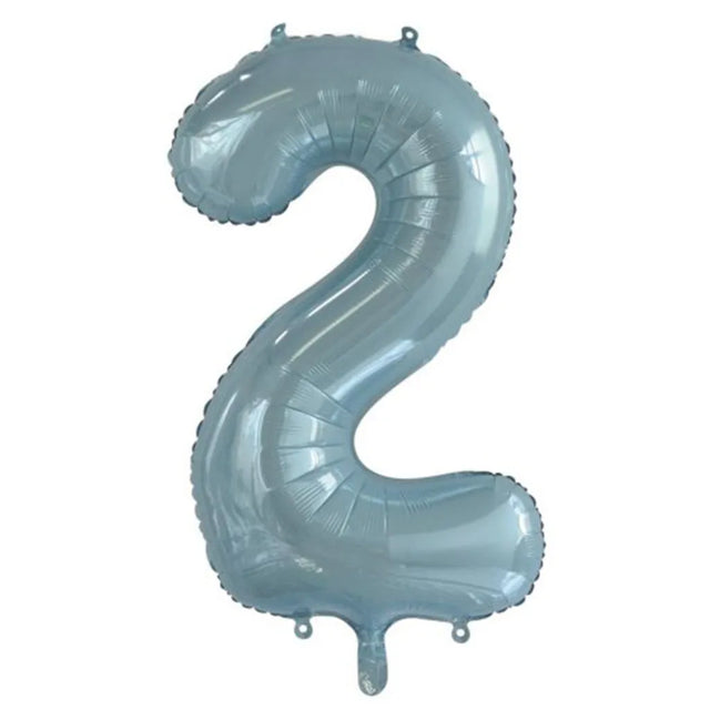 Alpen Decrotex Foil Balloon Number 2 Light Blue 34in 213752