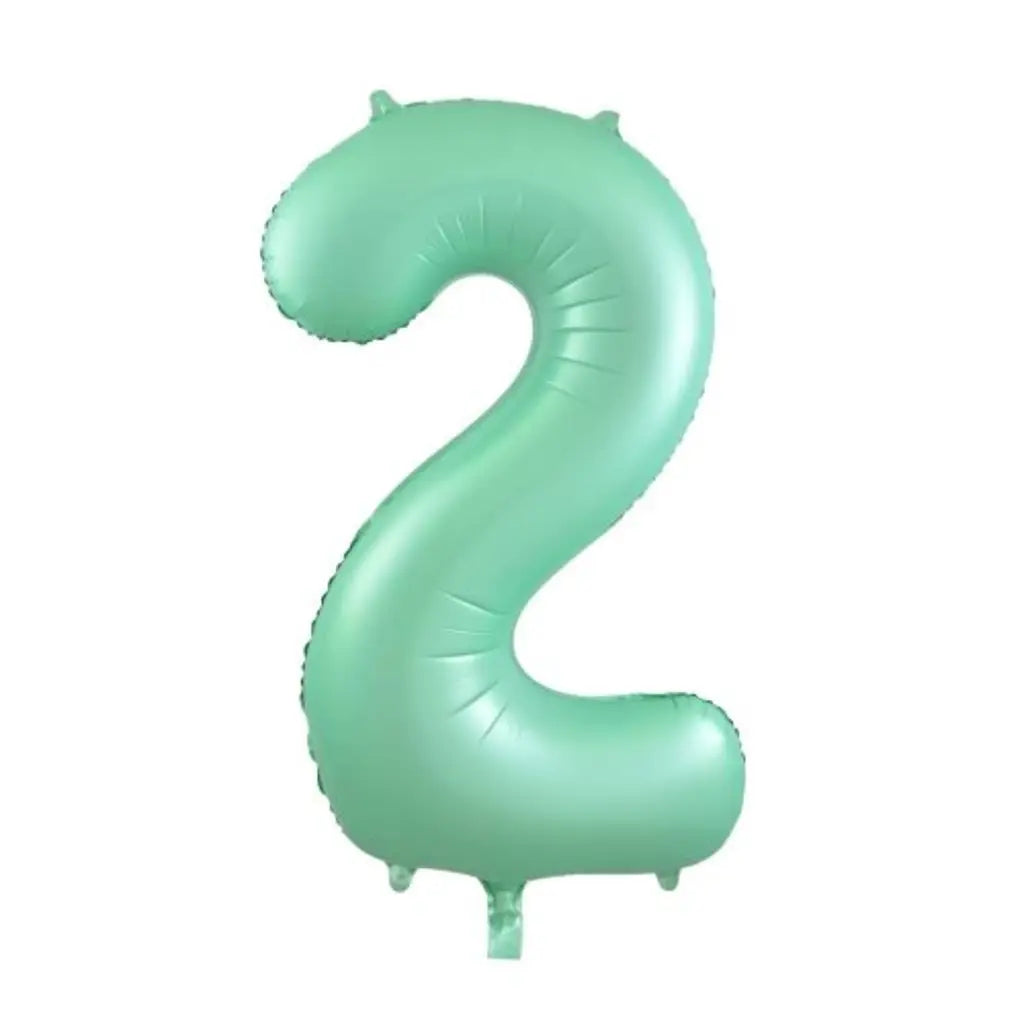 Alpen Decrotex Foil Balloon Number 2 Matte Mint 34in 213882