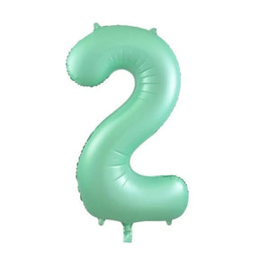 Alpen Decrotex Foil Balloon Number 2 Matte Mint 34in 213882