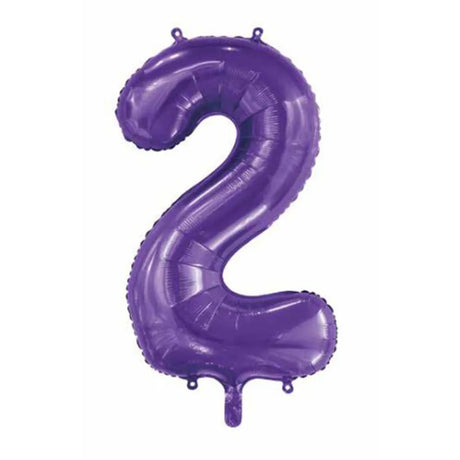 Alpen Decrotex Foil Balloon Number 2 Purple 34in 213842