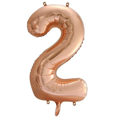 Alpen Decrotex Foil Balloon Number 2 Rose Gold 34in 213742