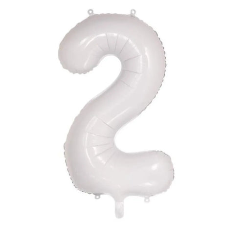 Alpen Decrotex Foil Balloon Number 2 White 34in 213802