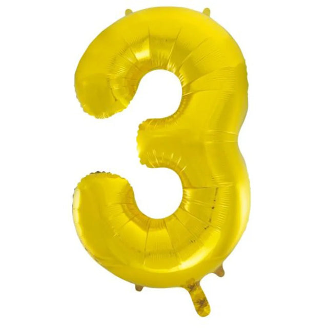Alpen Decrotex Foil Balloon Number 3 Gold 34in 213713