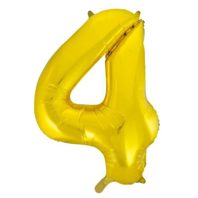 Alpen Decrotex Foil Balloon Number 4 Gold 34in 213714