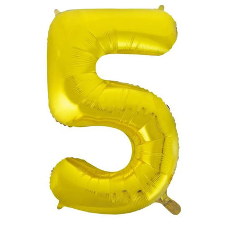 Alpen Decrotex Foil Balloon Number 5 Gold 34in 213715
