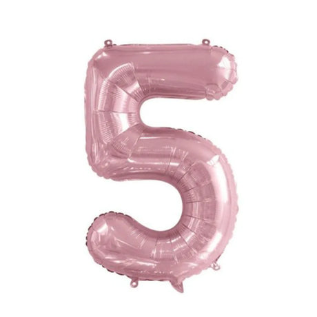 Alpen Decrotex Foil Balloon Number 5 Light Pink 34in 213765