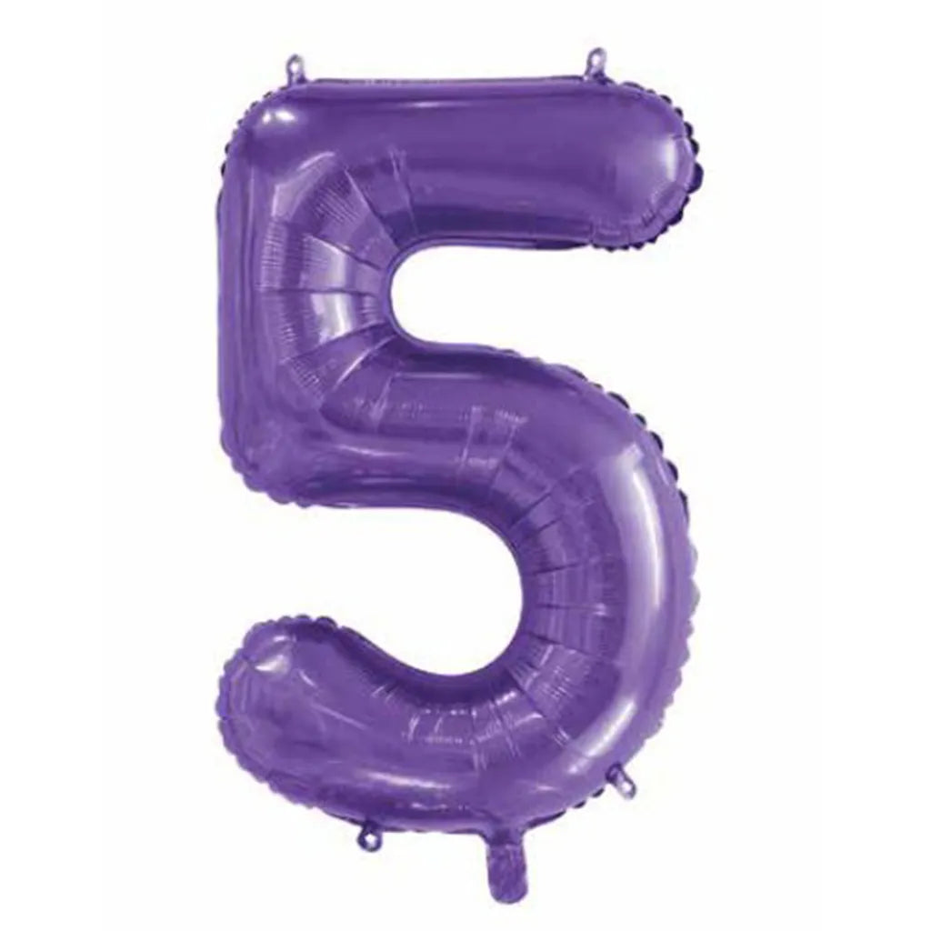 Alpen Decrotex Foil Balloon Number 5 Purple 34in 213845