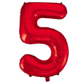 Alpen Decrotex Foil Balloon Number 5 Red 34in 213825
