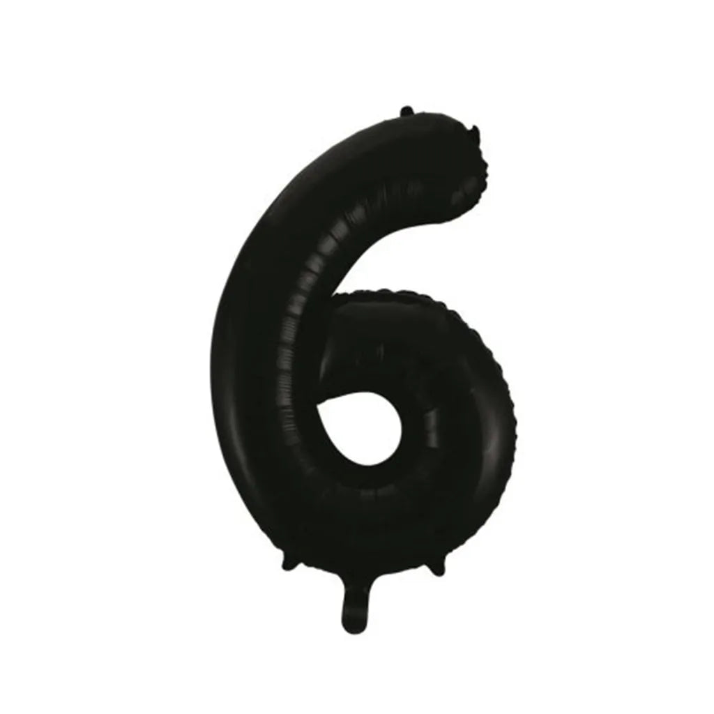 Alpen Decrotex Foil Balloon Number 6 Black 34in 213786