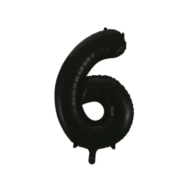 Alpen Decrotex Foil Balloon Number 6 Black 34in 213786