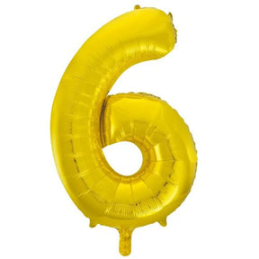 Alpen Decrotex Foil Balloon Number 6 Gold 34in 213716