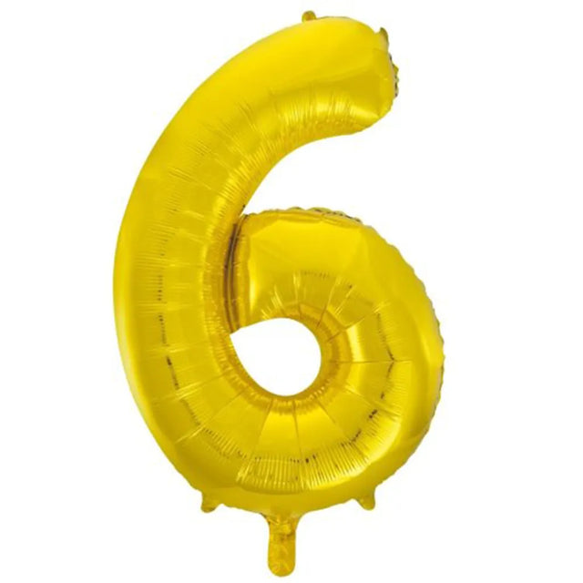 Alpen Decrotex Foil Balloon Number 6 Gold 34in 213716