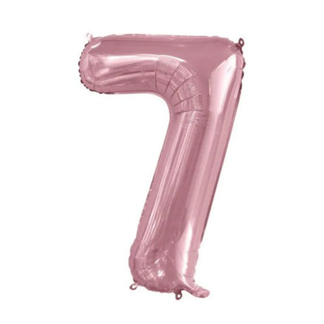 Alpen Decrotex Foil Balloon Number 7 Light Pink 34in 213767