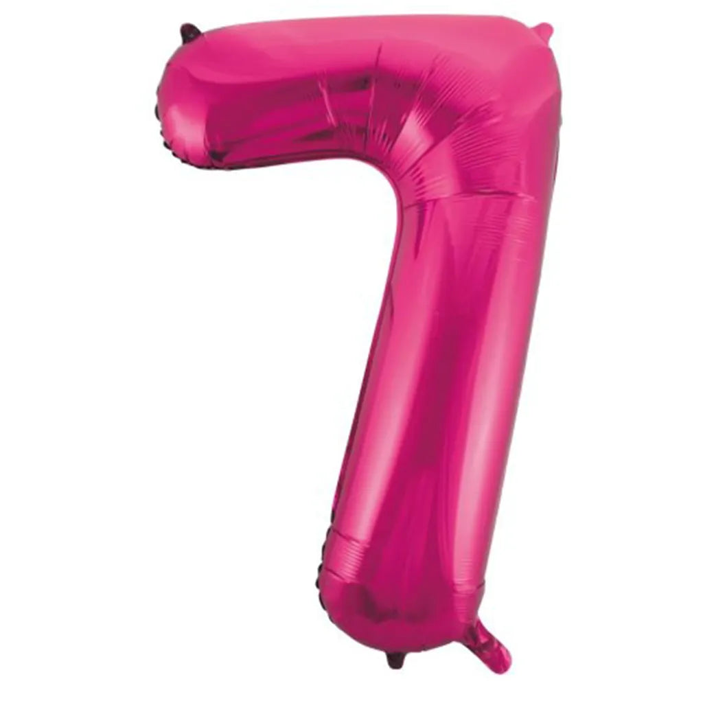 Alpen Decrotex Foil Balloon Number 7 Magenta 34in 213727