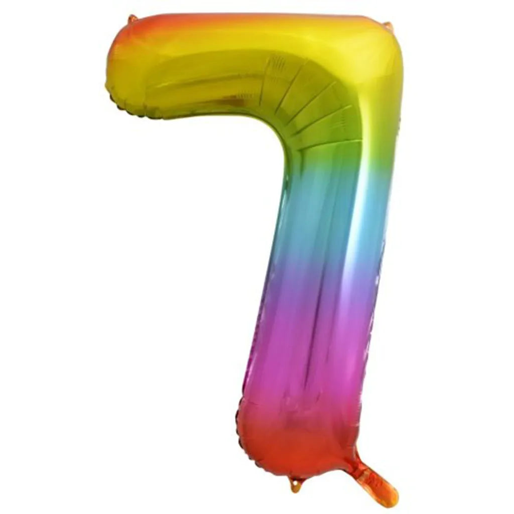 Alpen Decrotex Foil Balloon Number 7 Rainbow 34in 213777