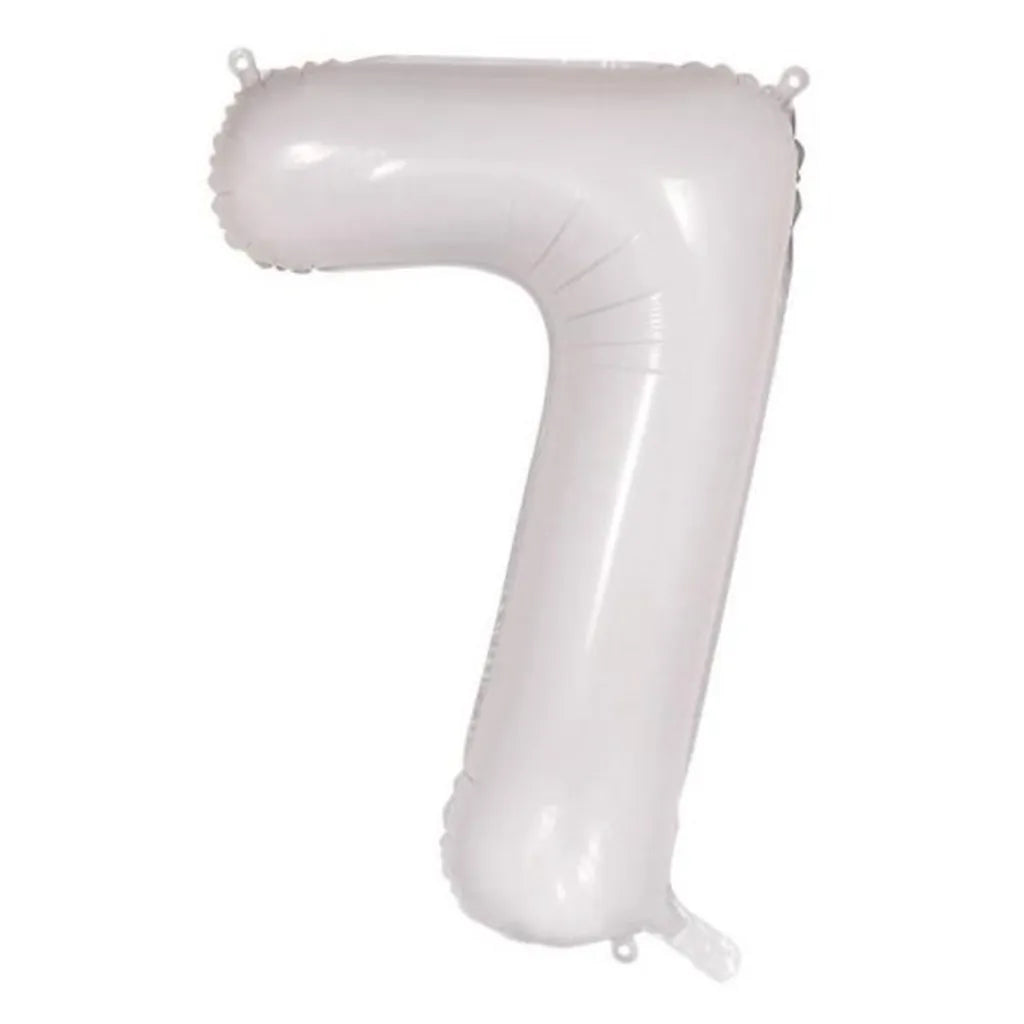 Alpen Decrotex Foil Balloon Number 7 White 34in 213807