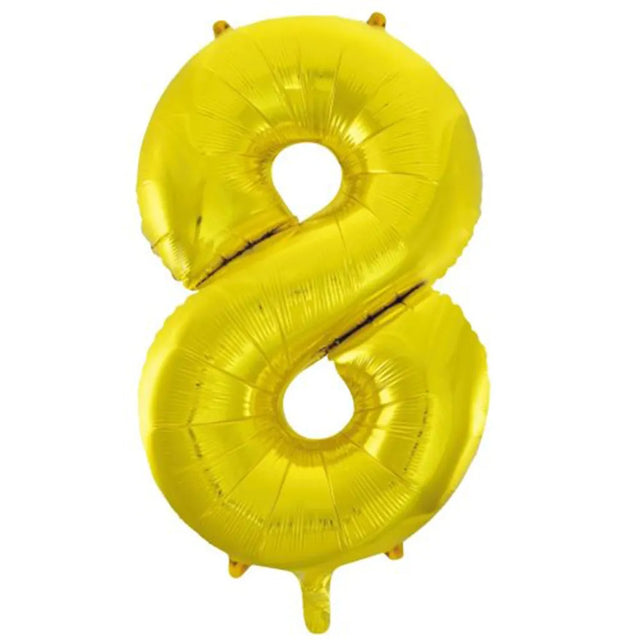 Alpen Decrotex Foil Balloon Number 8 Gold 34in 213718