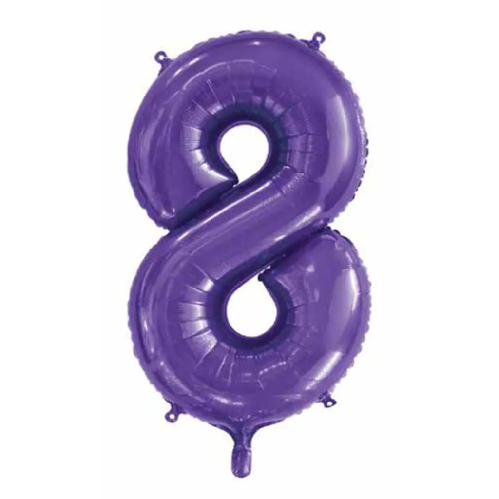 Alpen Decrotex Foil Balloon Number 8 Purple 34in 213848