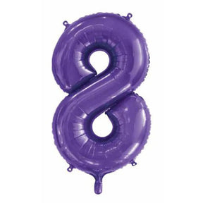 Alpen Decrotex Foil Balloon Number 8 Purple 34in 213848