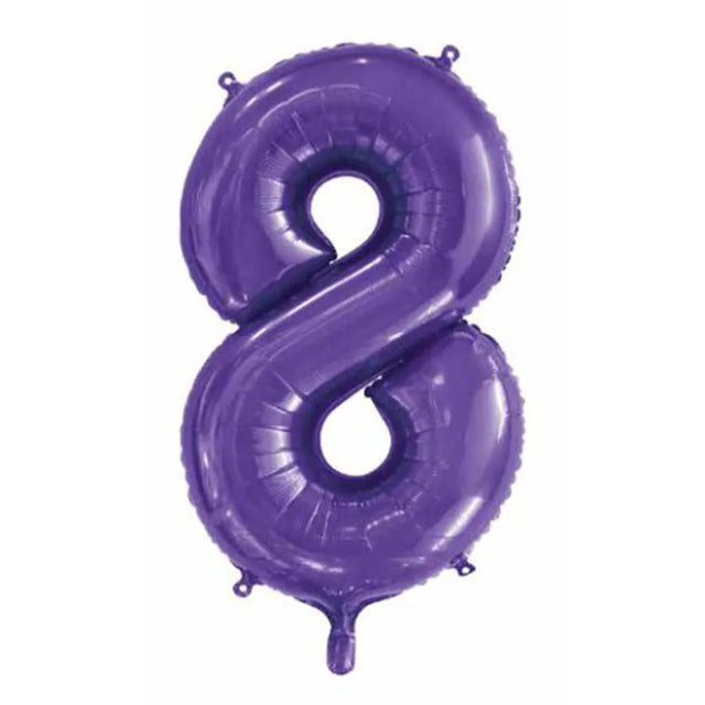 Alpen Decrotex Foil Balloon Number 8 Purple 34in 213848