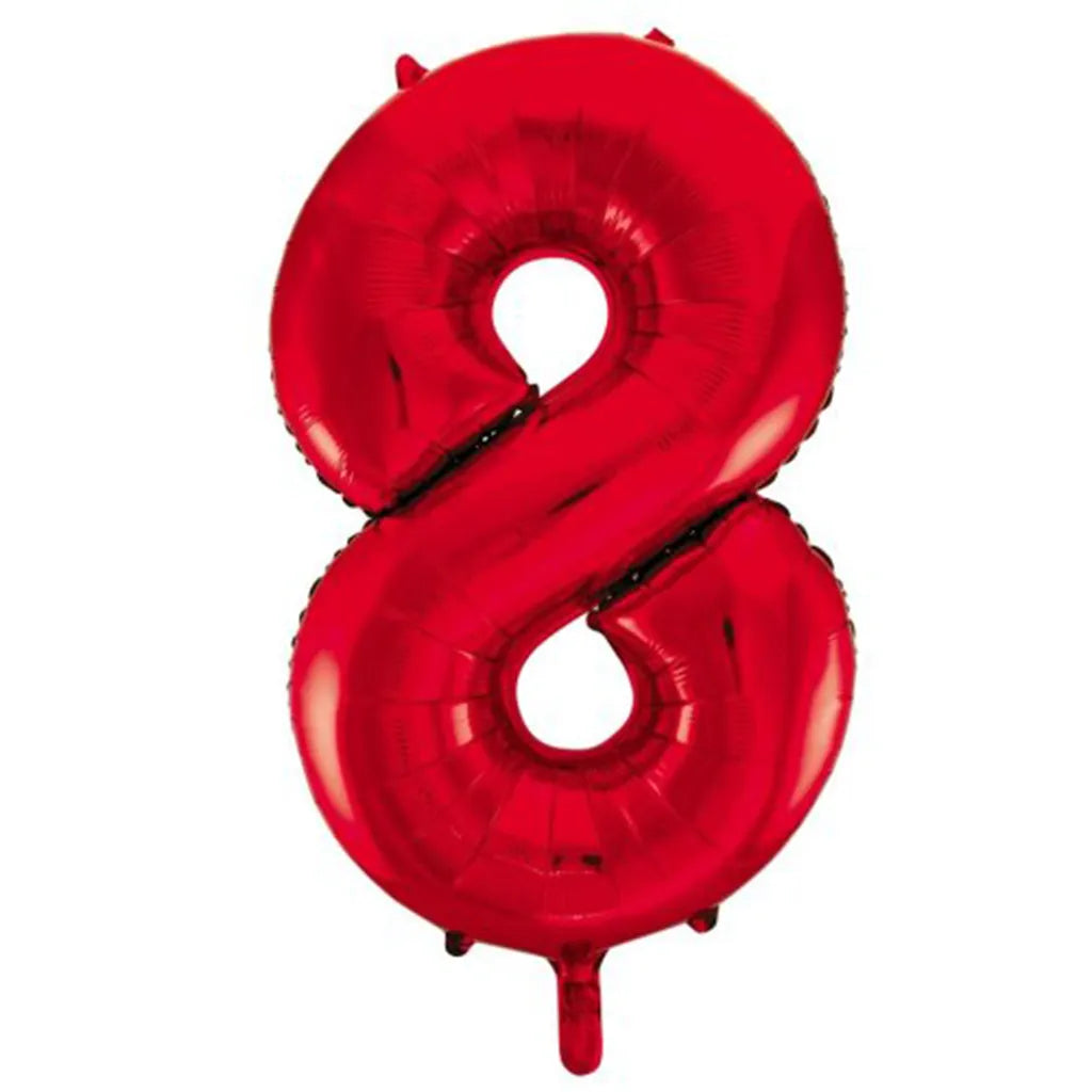 Alpen Decrotex Foil Balloon Number 8 Red 34in 213828