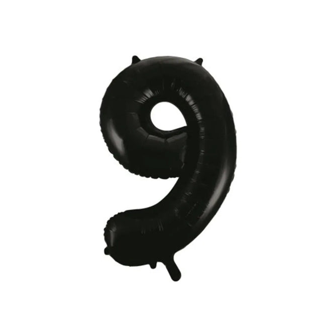 Alpen Decrotex Foil Balloon Number 9 Black 34in 213789